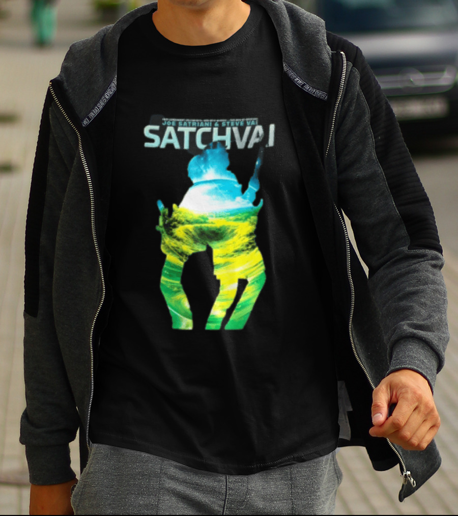 Joe Satriani Steve Vai Satch Vai Legendary Guitarists The Sea Of Emotion T-Shirt