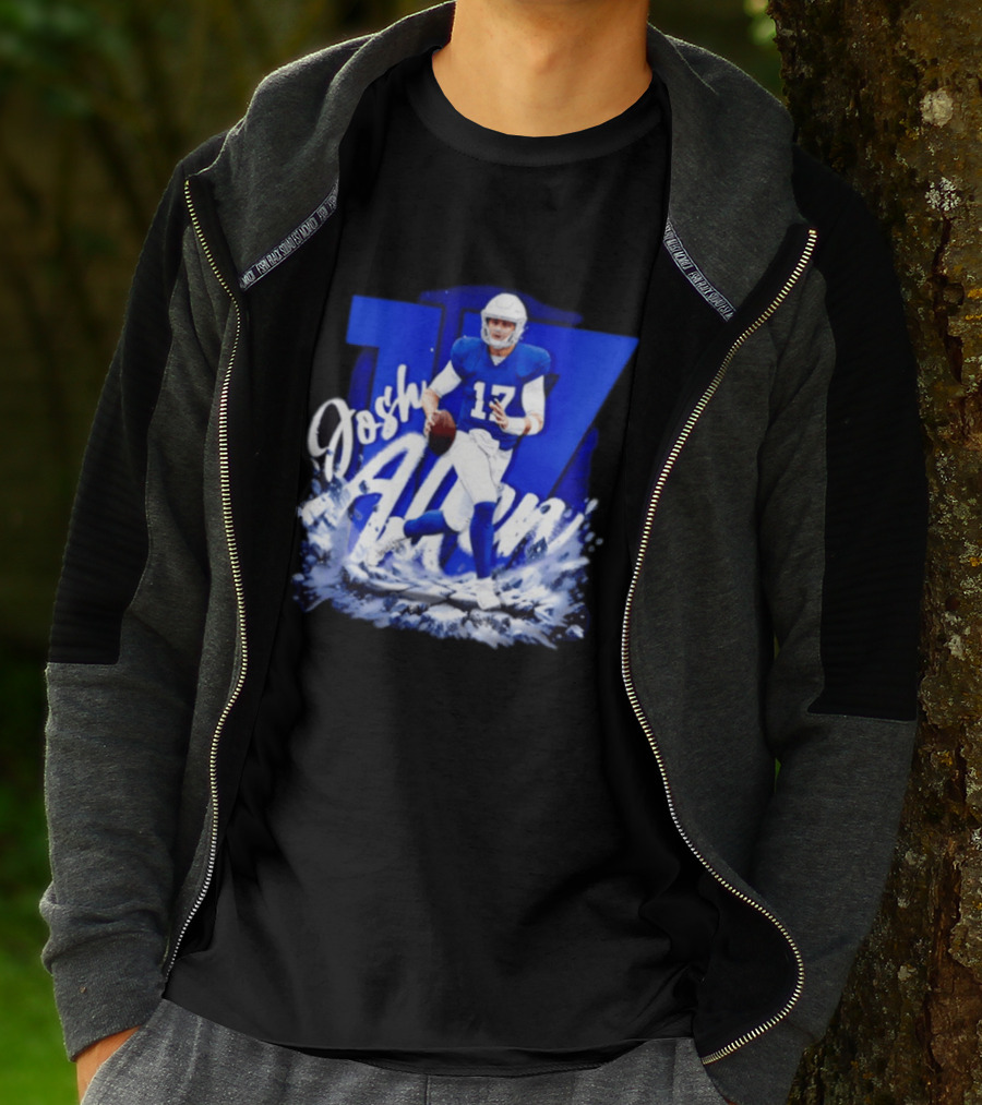 Josh Allen 17 Buffalo Bills Football Player Action T-Shirt
