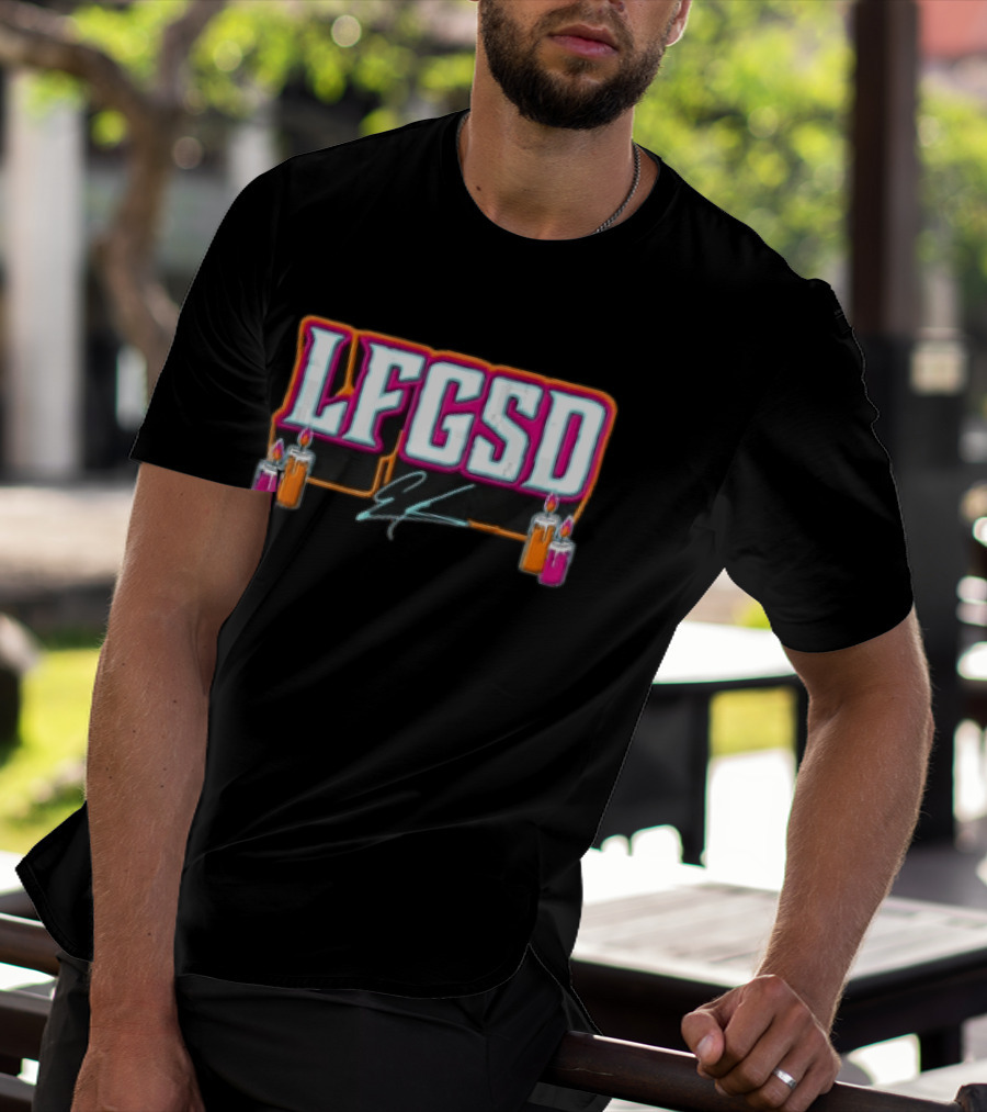 LFGSD Four Lit Candles Graffiti Signature T-Shirt
