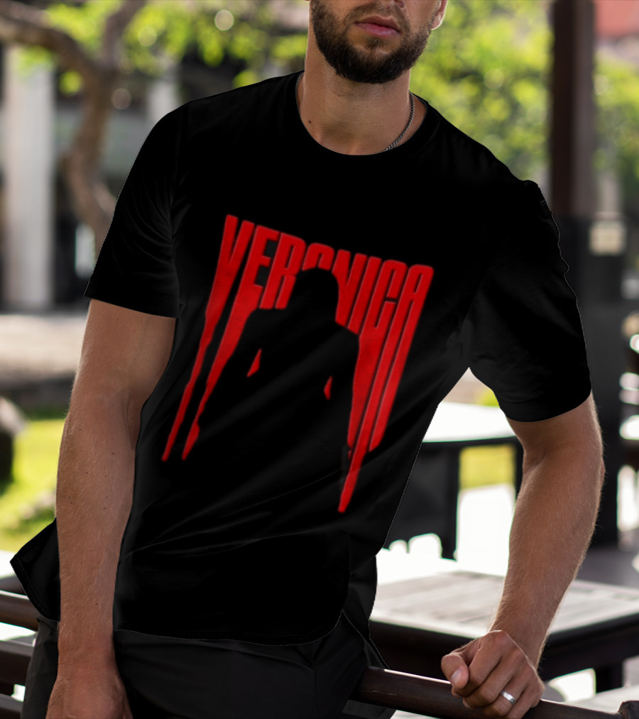 Veronica Red Dripping Font T-Shirt