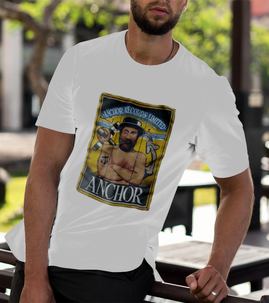 Anchor Records Limited Bearded Sailor With Tattooed Arms T-Shirt
