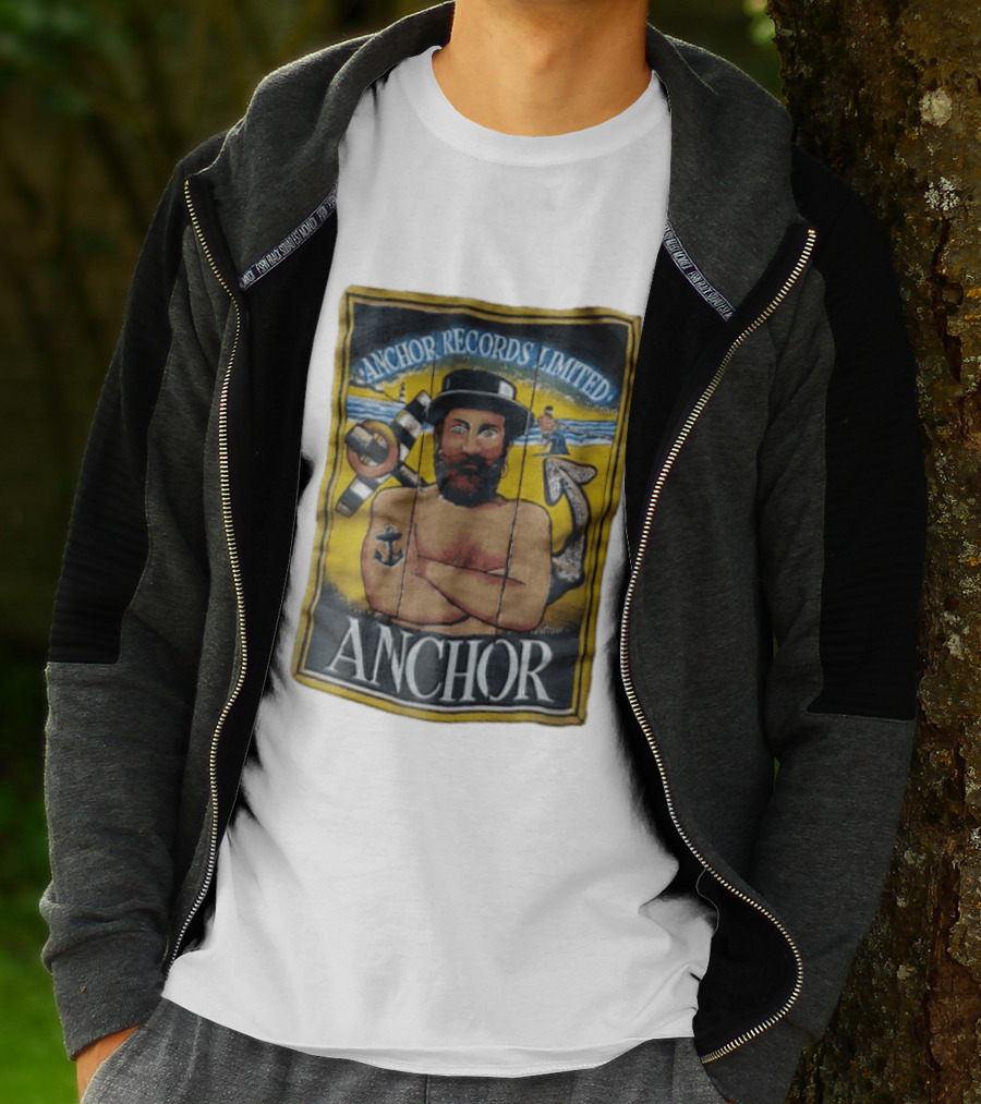 Anchor Records Limited Bearded Sailor With Tattooed Arms T-Shirt