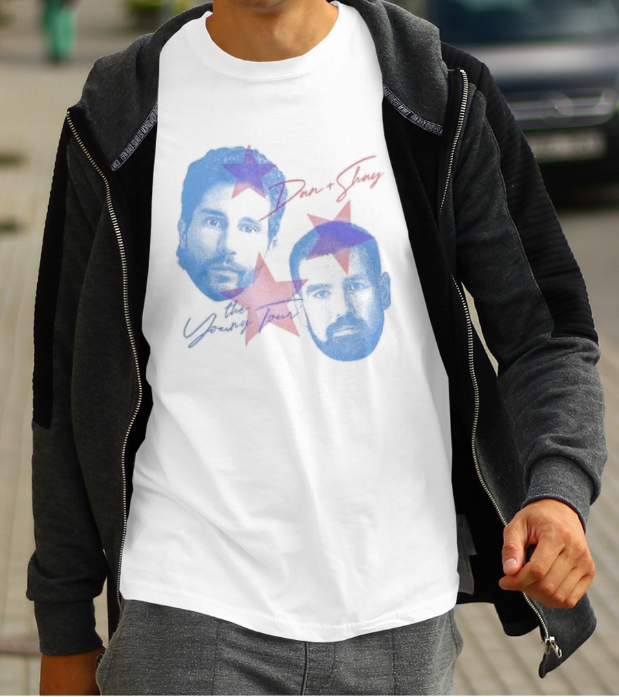Dan And Shay The Young Tour Crewneck Stars Faces T-Shirt