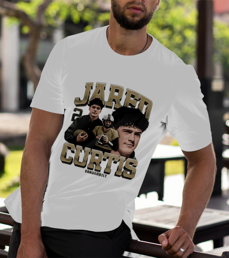 Vanderbilt Jared Curtis Football No 2 Commodores Collage T-Shirt