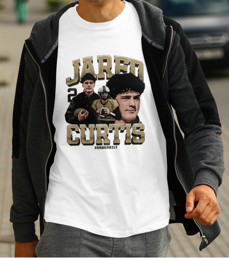 Vanderbilt Jared Curtis Football No 2 Commodores Collage T-Shirt