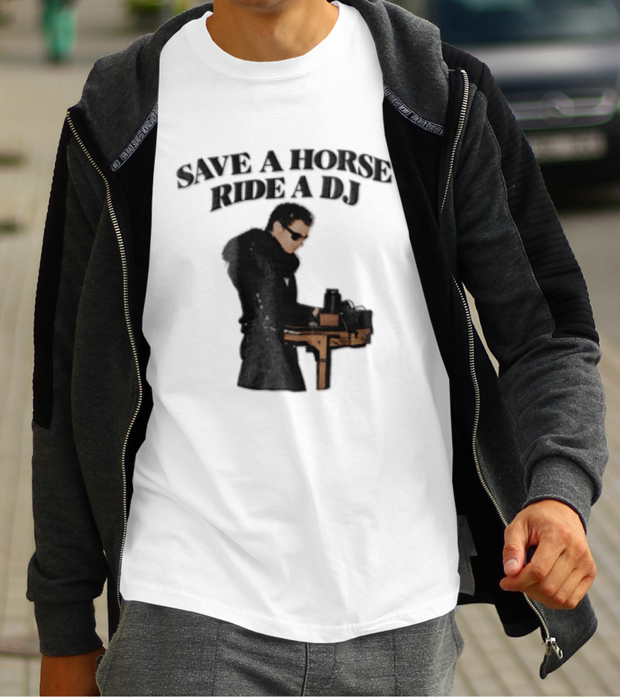 Save A Horse Ride A DJ Sunglasses Turntable Musician T-Shirt