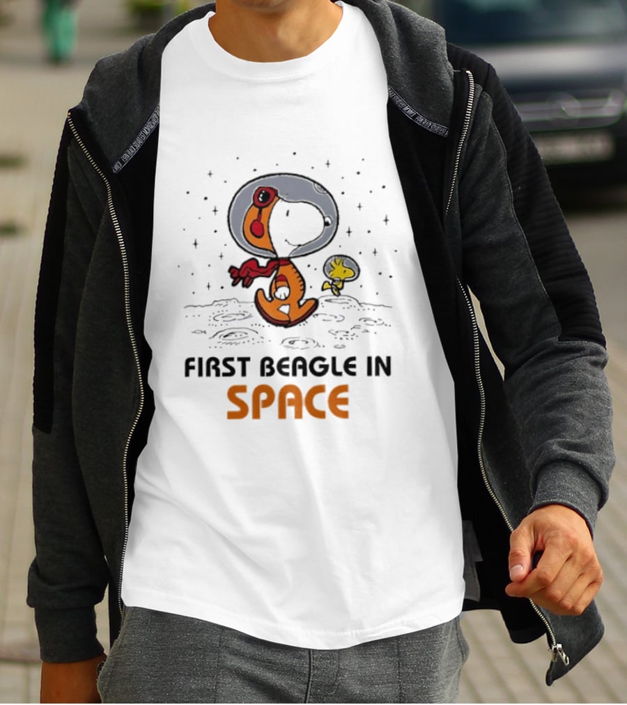 Snoopy And Woodstock First Beagle In Space Lunar Adventure T-Shirt