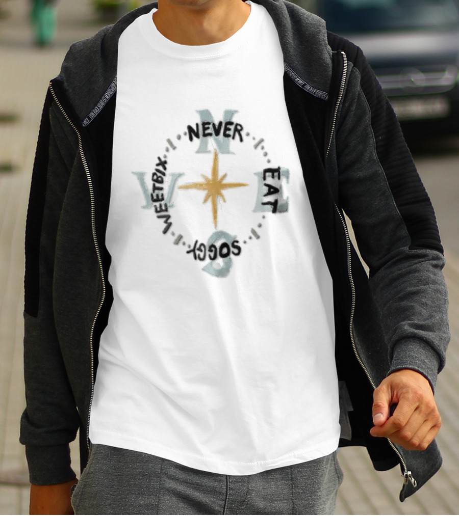 Weetbix Never Eat Soggy Compass Rose North East South West T-Shirt