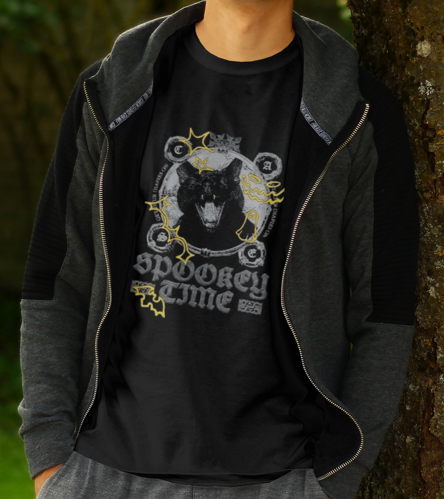 Caseoh Games Store Spooky Time Wolf Ghost Halloween T-Shirt