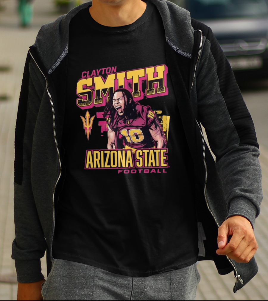 Clayton Smith No 10 Arizona State Football Sun Devils T-Shirt