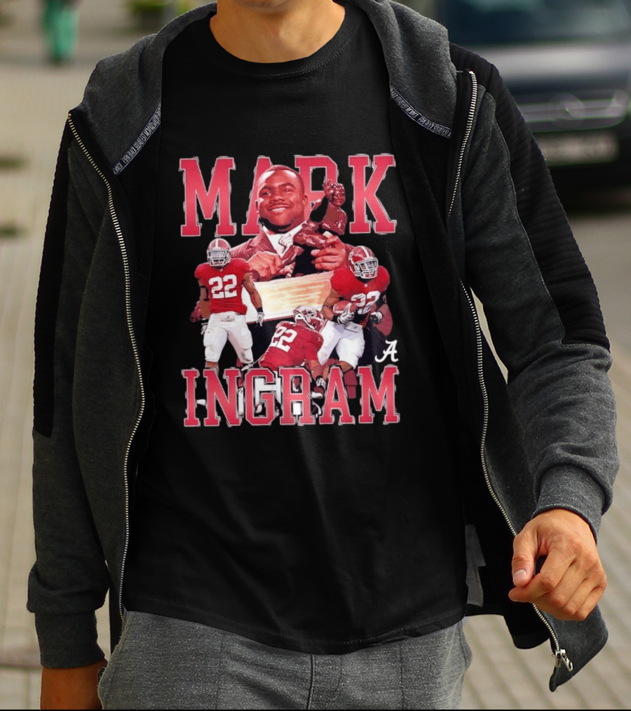 Mark Ingram Alabama Crimson Tide NCAA Football Collage 22 T-Shirt