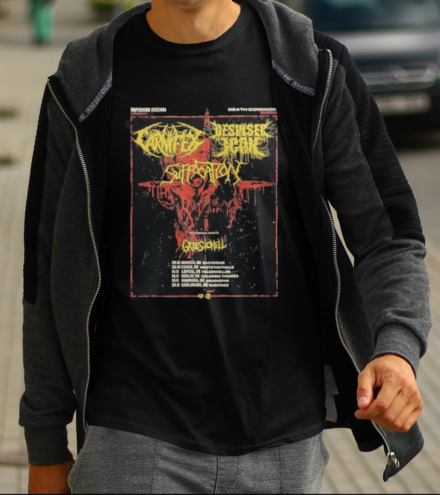 Carnifex Despised Icon Event Death Dominion EU 2026 Impericon Festival Tour Dates In Deutschland T-Shirt