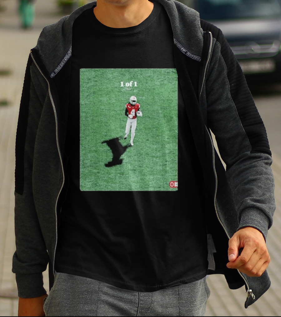 1 Of 1 Jeremiah Smith Ohio State Buckeyes Goat Shadow Football T-Shirt