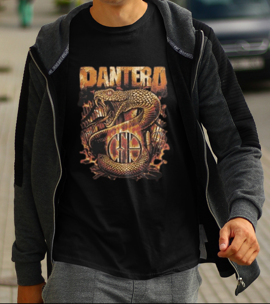 Pantera World Domination Tour 1999 Snake Artwork Heavy Metal Band Merch T-Shirt