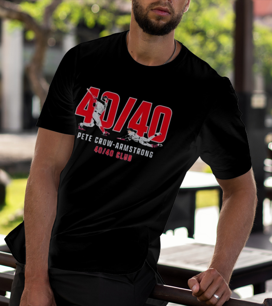 Pete Crow Armstrong 40 40 Club Baseball T-Shirt