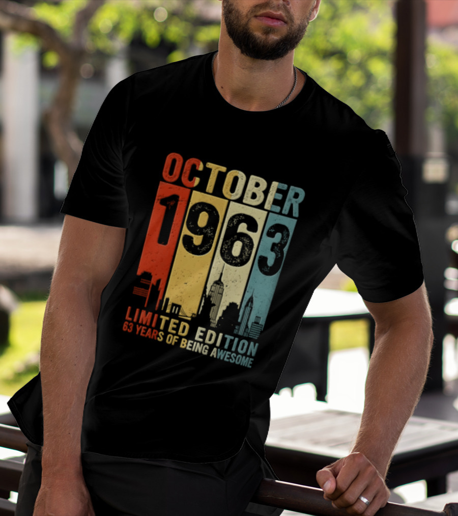 October 1963 Limited Edition 60 Years Of Being Awesome New York City Skyline T-Shirt