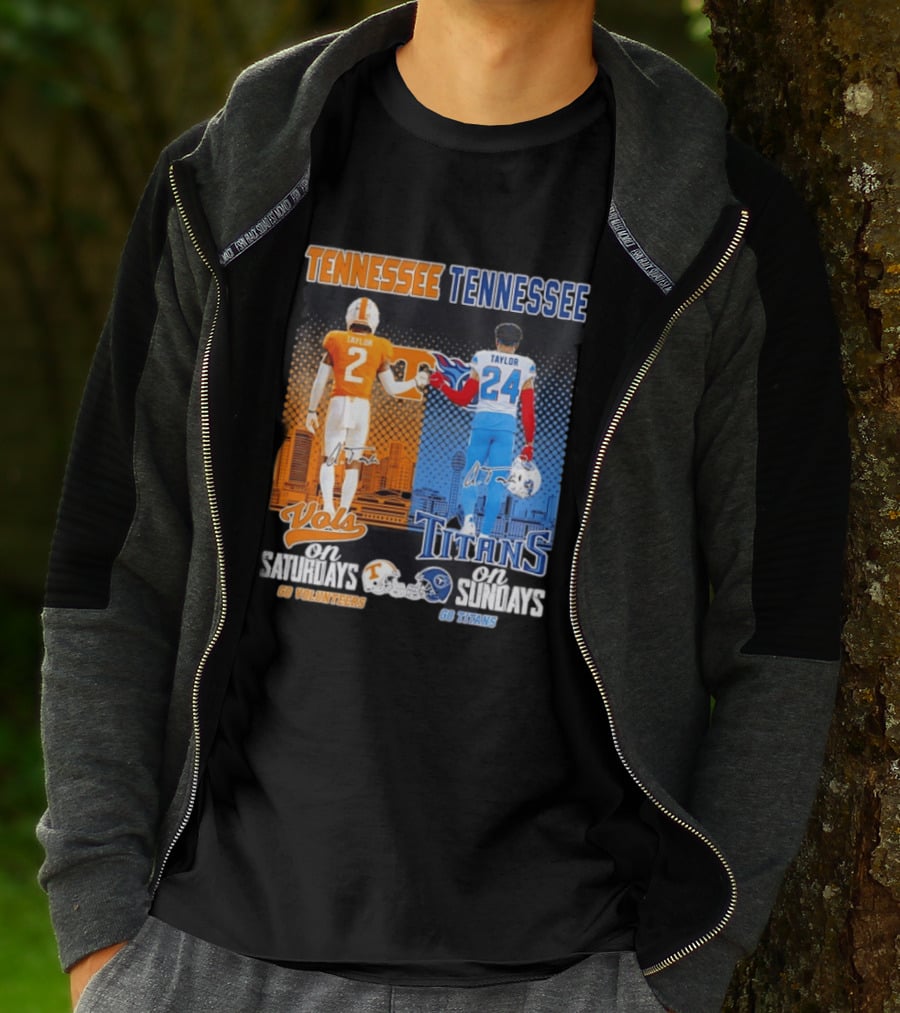 Tennessee Volunteers On Saturdays Go Volunteers Tennessee Titans On Sundays Go Titans T-Shirt