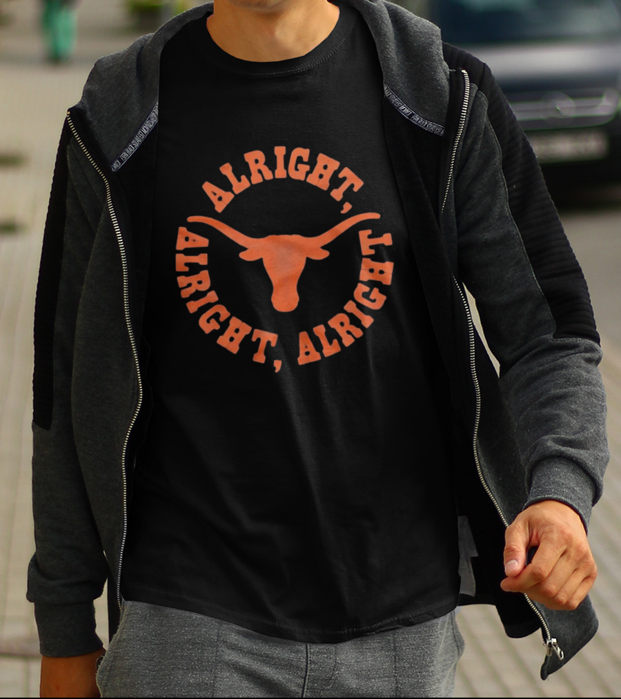 Alright Alright Alright Texas Longhorns Distressed T-Shirt
