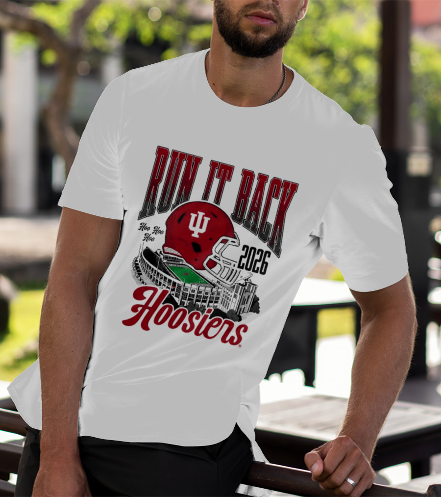 Run It Back Hoosiers Football Helmet 2026 Indiana University T-Shirt