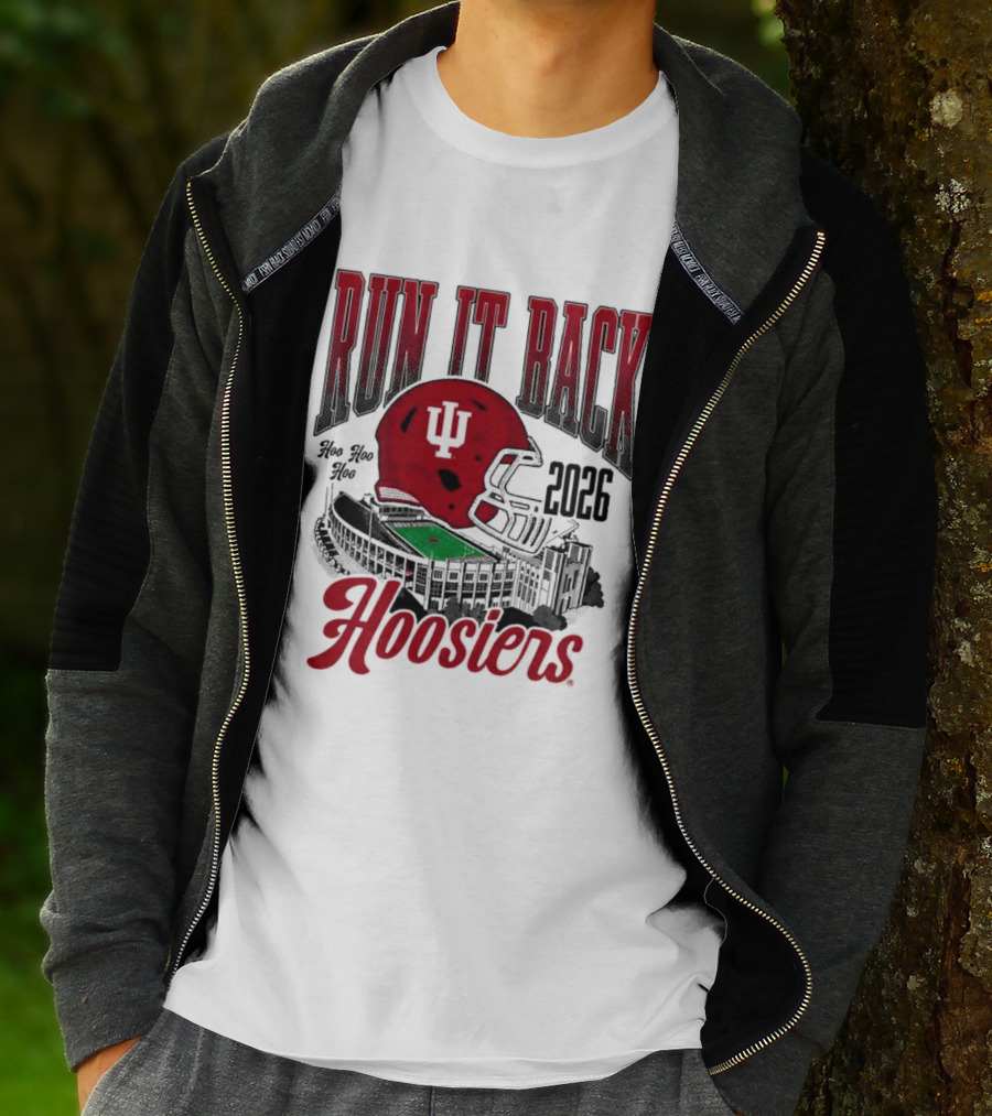 Run It Back Hoosiers Football Helmet 2026 Indiana University T-Shirt