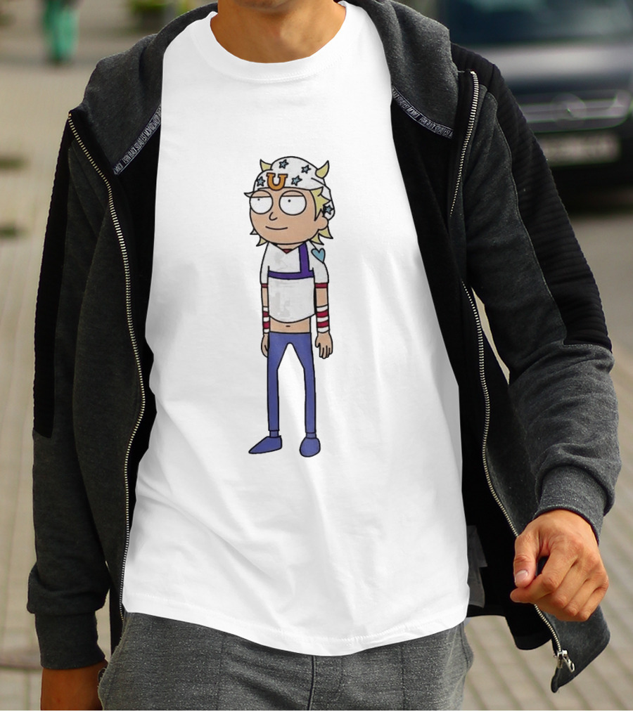 Johnny Joestar Rick And Morty Fusion Crossover Character Anime T-Shirt