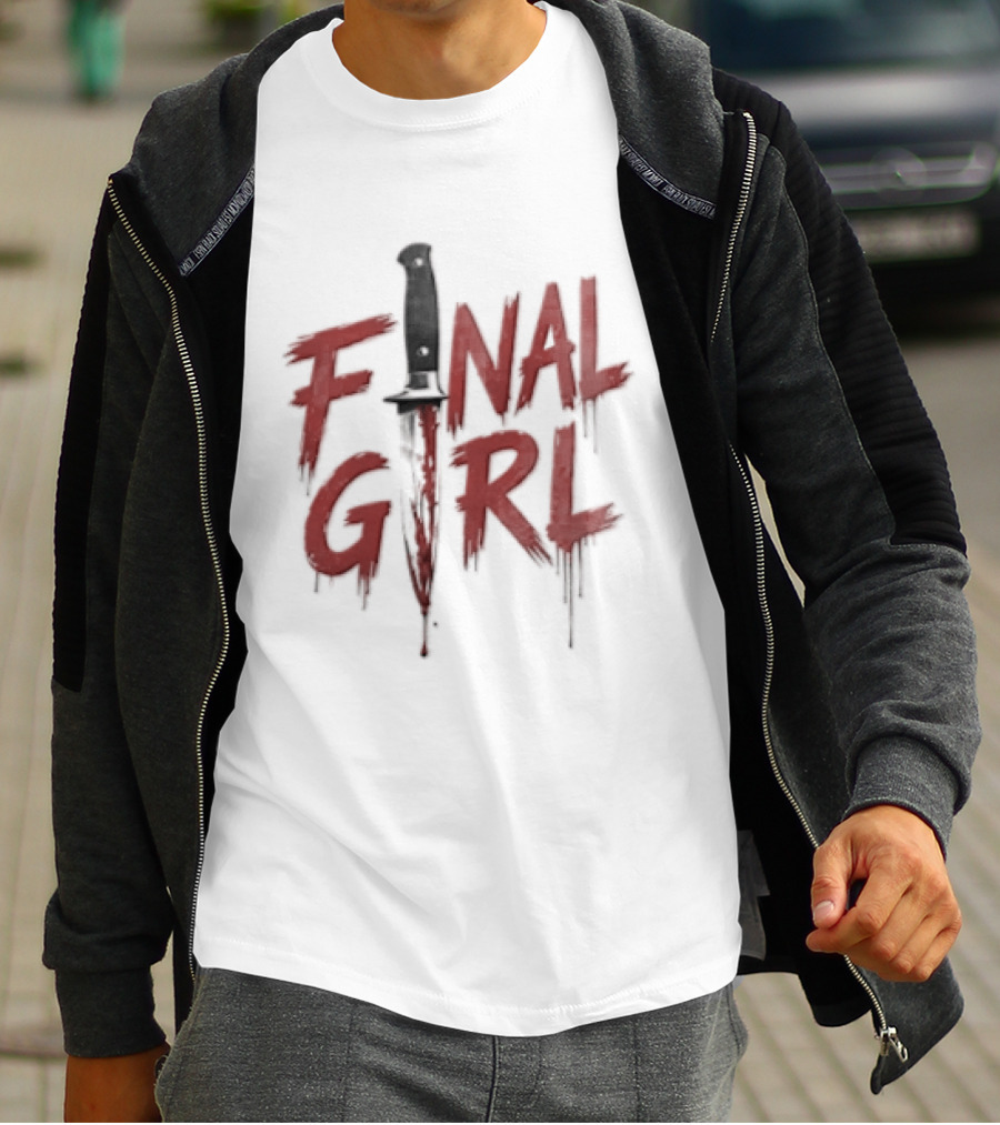 Final Girl Blood Soaked Knife Horror T-Shirt