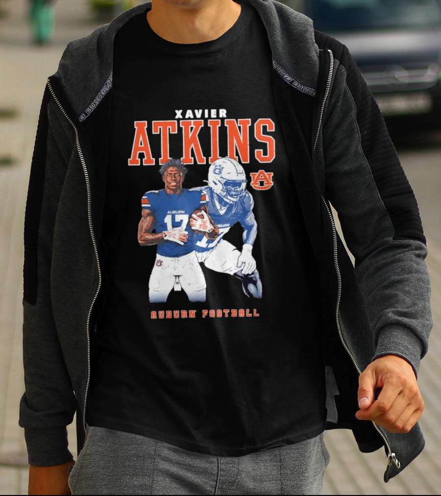 Xavier Atkins Auburn Tigers 17 Football Auburn University T-Shirt