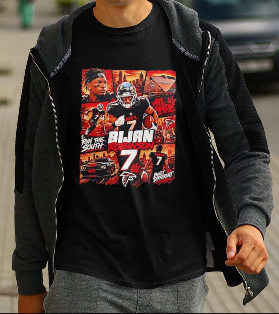 ATL Made Bijan Robinson 7 Run The South Built Different T-Shirt