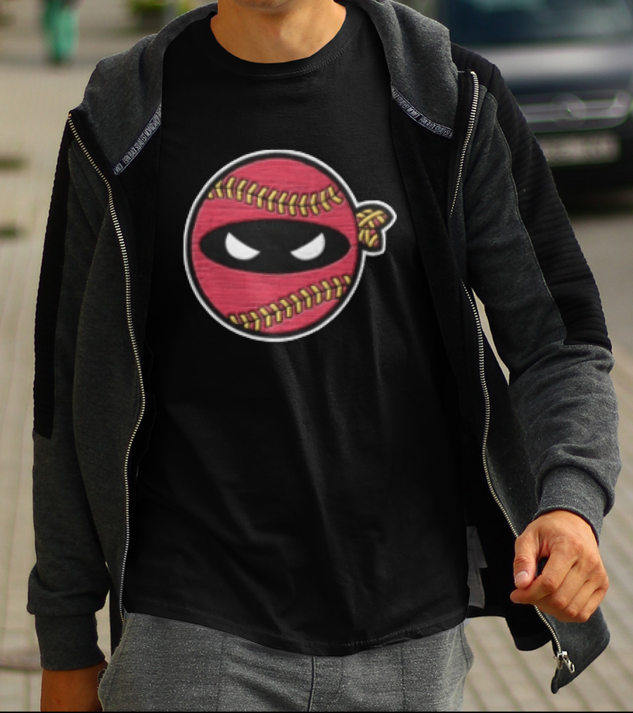 Boto Wear Red Baseball Mask Ninja Face T-Shirt