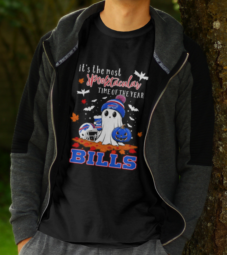 It's The Most Spooktacular Time Of The Year Buffalo Bills Halloween Ghost Pumpkin T-Shirt