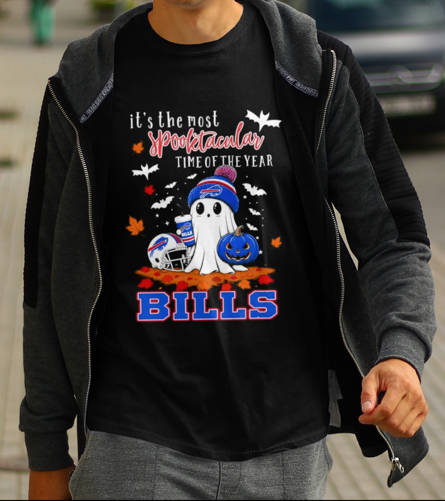 It's The Most Spooktacular Time Of The Year Buffalo Bills Halloween Ghost Pumpkin T-Shirt