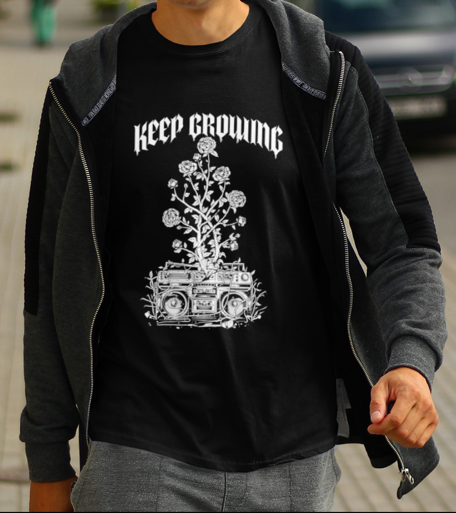 Keep Growing J.Rose Plant Speaker T-Shirt