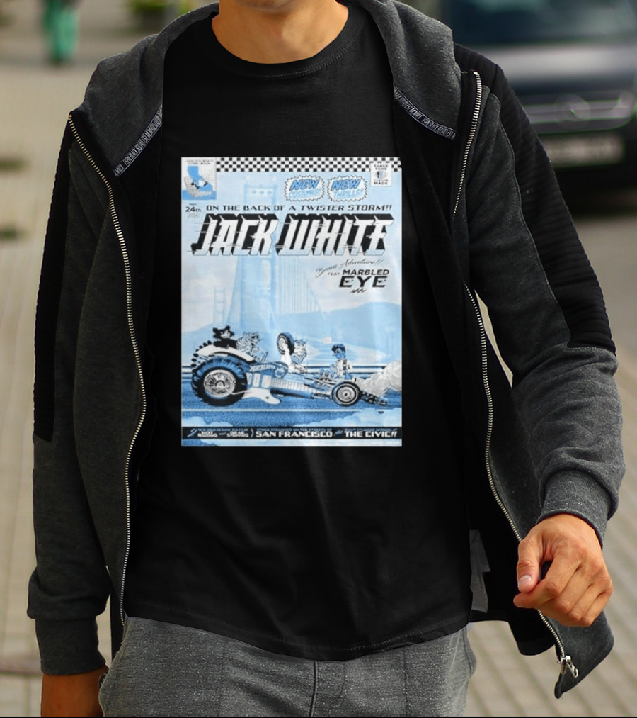 Jack White San Francisco Event At Bill Graham Civic Featuring Marbled Eye 2026 T-Shirt