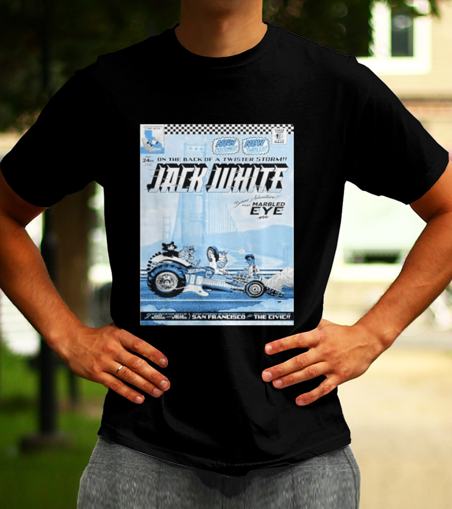 Jack White San Francisco Event At Bill Graham Civic Featuring Marbled Eye 2026 T-Shirt