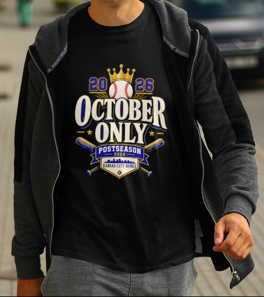 Kansas City Royals 2026 October Only Postseason Baseball Crown T-Shirt