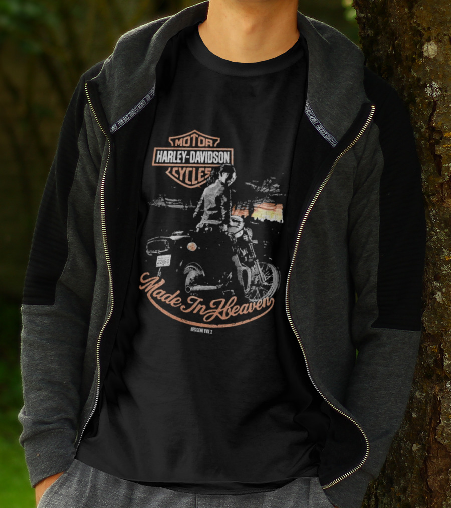 Harley Davidson Motor Cycles Made In Heaven Retro Style Biker Adventure T-Shirt