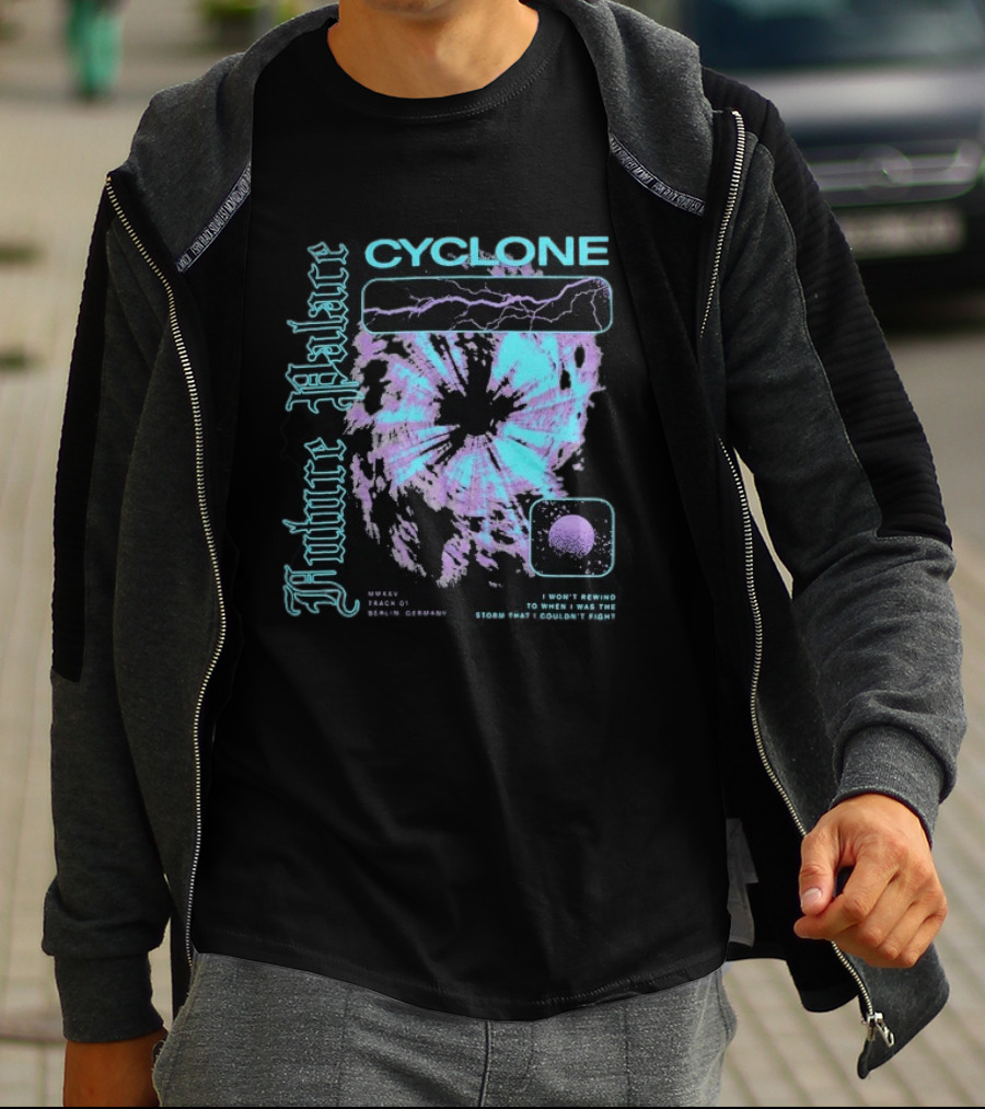 Future Palace Cyclone I Won't Rewind To When I Was The Storm Lightning Clouds Track 01 2023 Germany T-Shirt