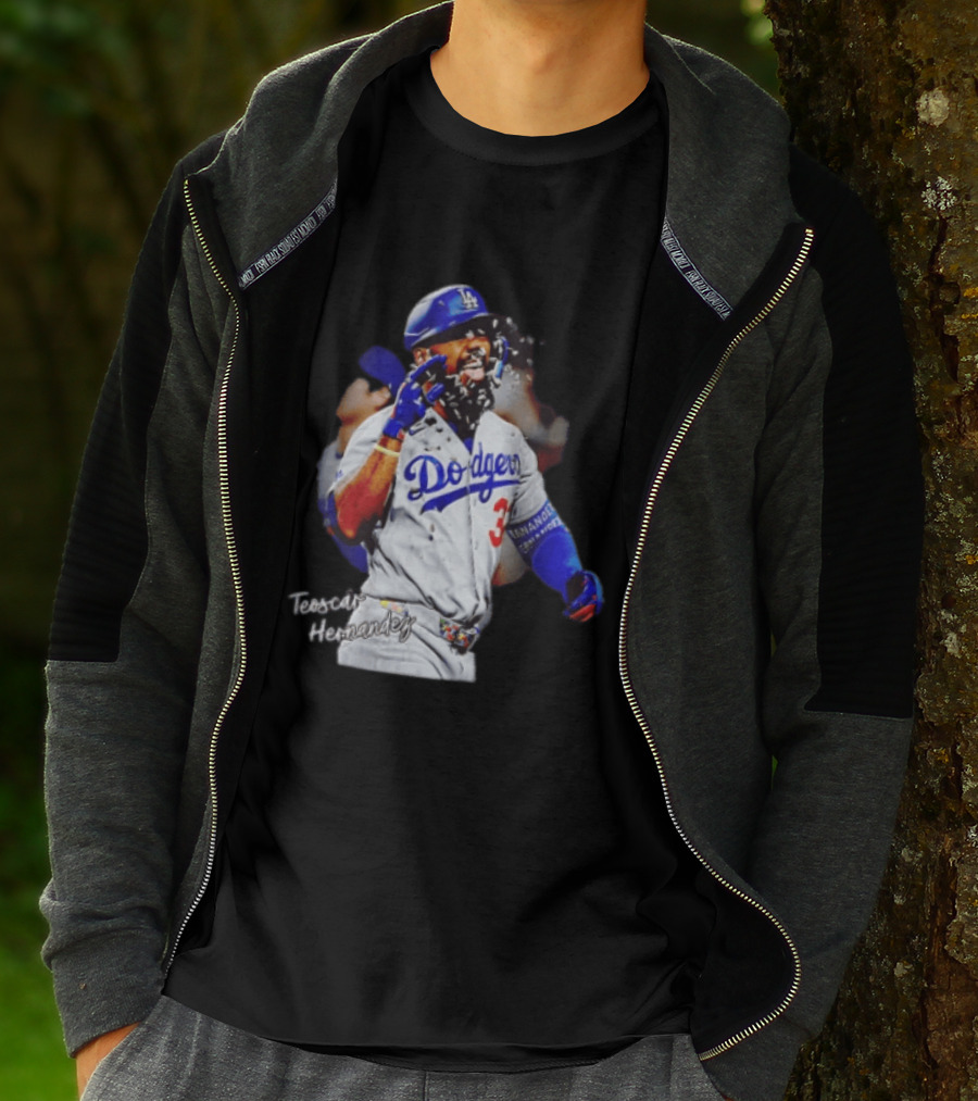 Los Angeles Dodgers Teoscar Hernandez MLB Player Celebration T-Shirt