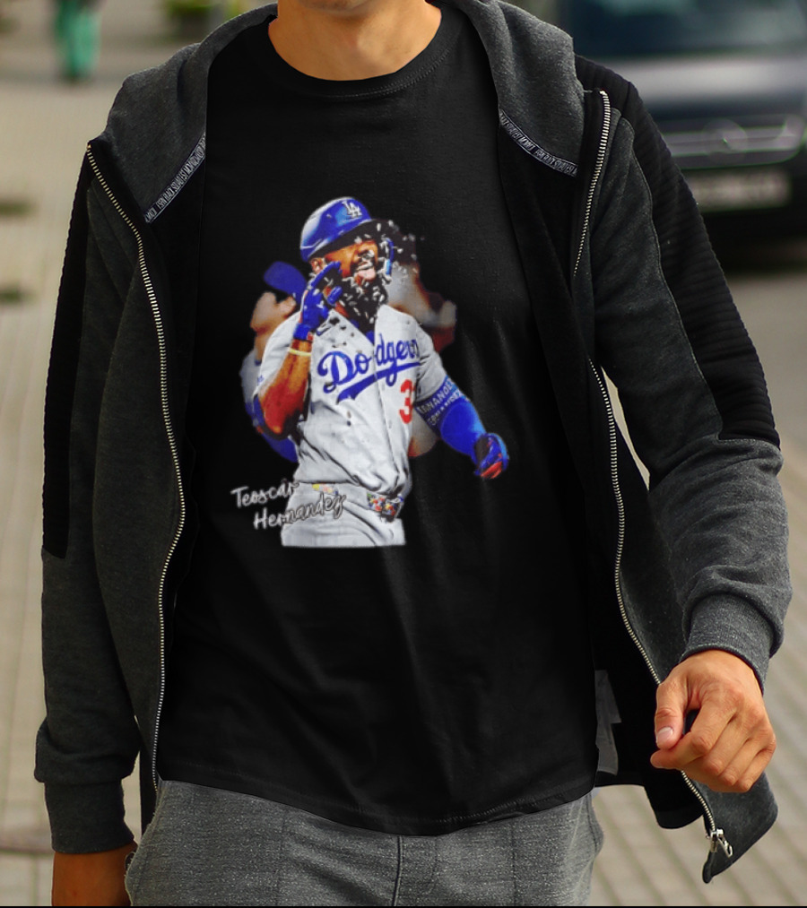Los Angeles Dodgers Teoscar Hernandez MLB Player Celebration T-Shirt