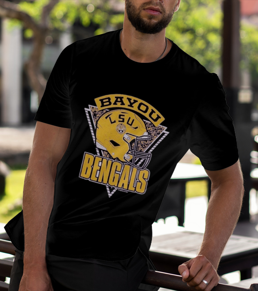 LSU Tigers Bayou Bengals Helmet Football T-Shirt