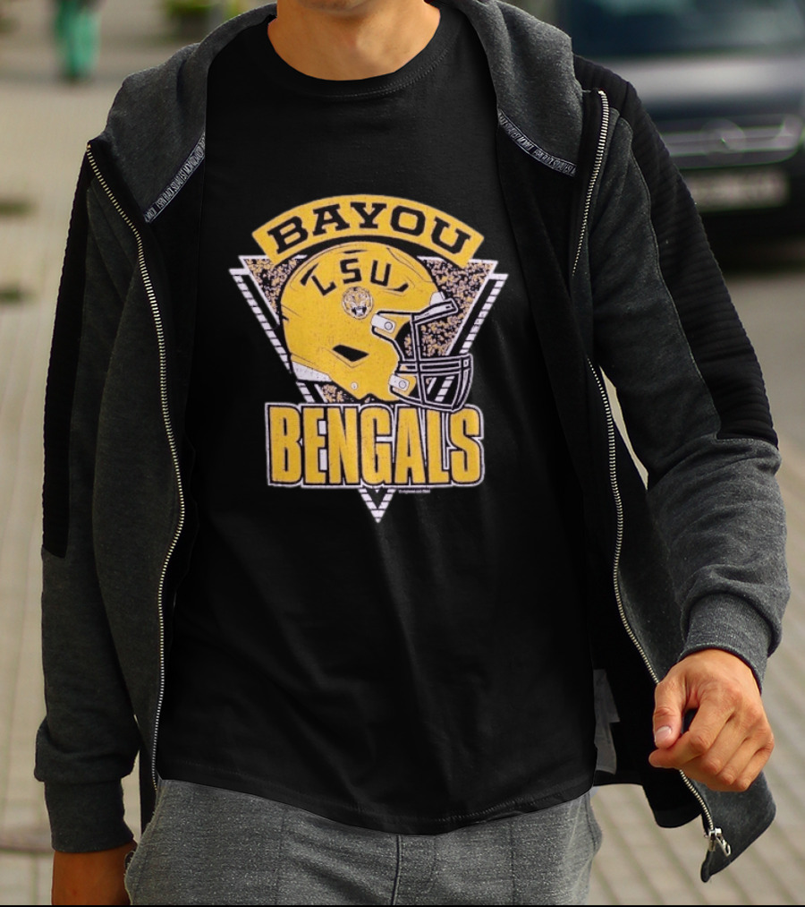 LSU Tigers Bayou Bengals Helmet Football T-Shirt
