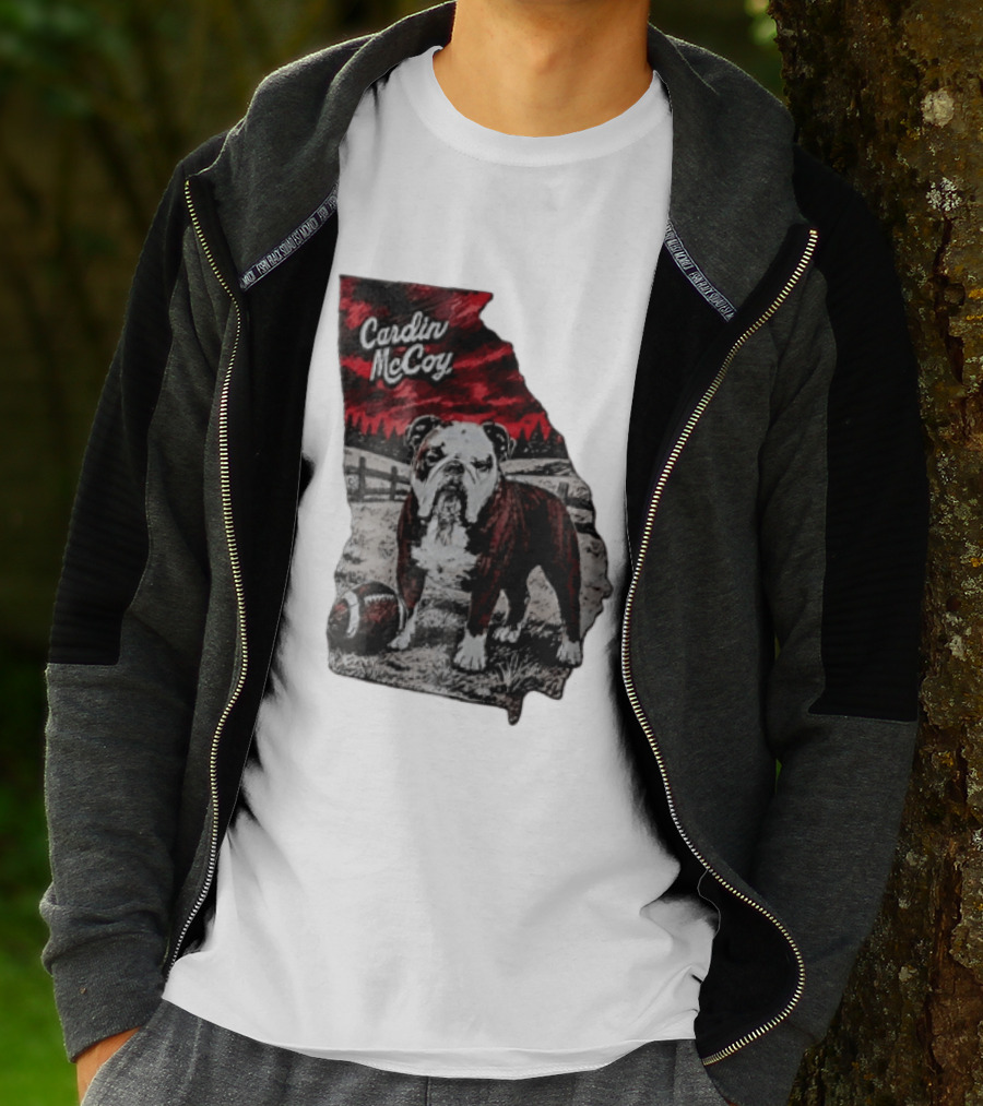 Cardin McCoy Georgia Bulldog Football Landscape T-Shirt