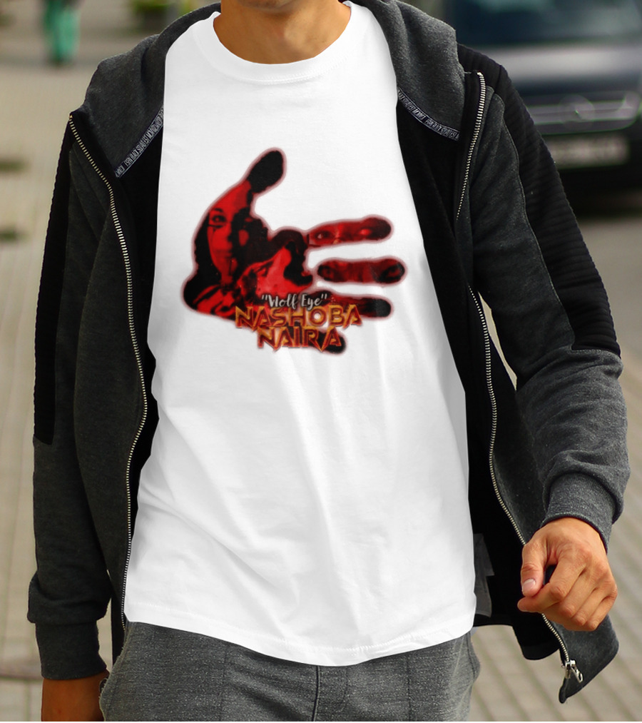Red Handprint Wolf Eye Nashoba Naira T-Shirt