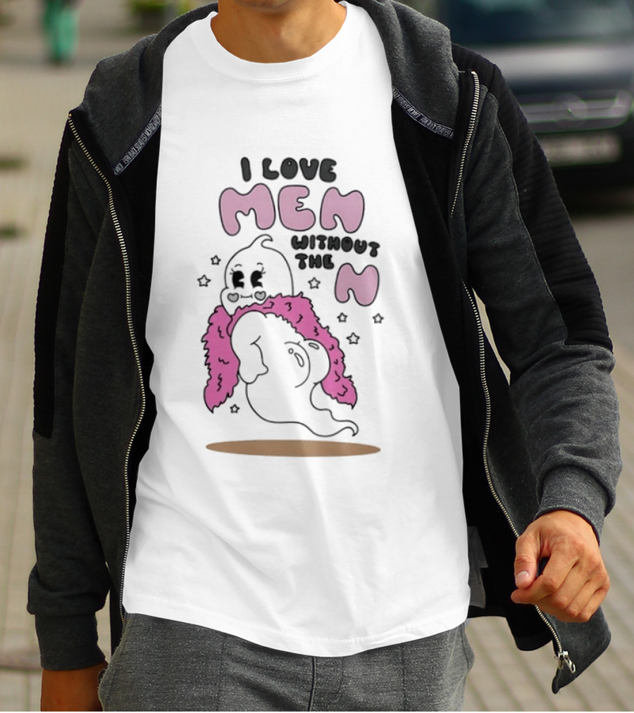 I Love Men Without The N Ghost Spooky Cute Halloween T-Shirt