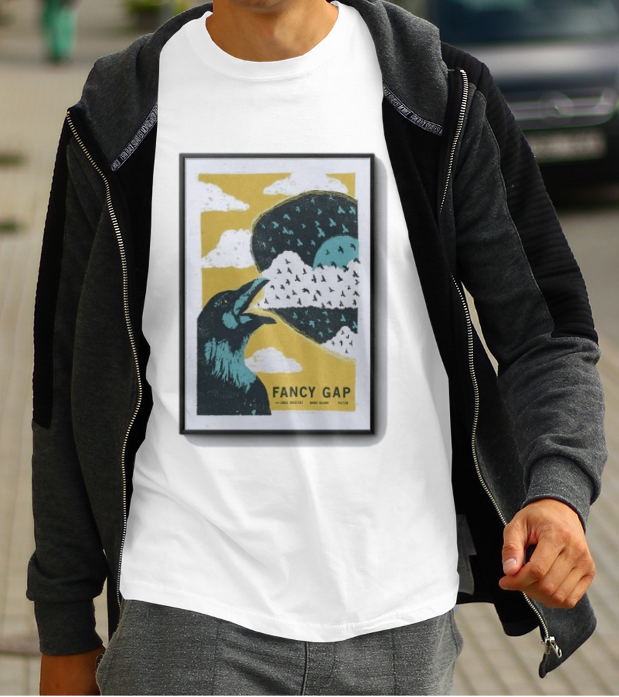 Fancy Gap Oct 2 2026 Boone Saloon Vintage Crow And Cloud Print T-Shirt