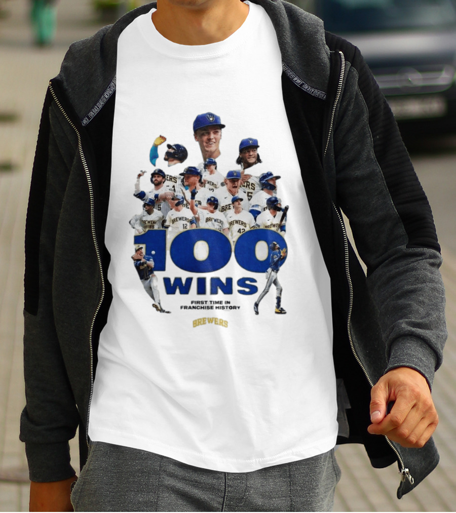 Milwaukee Brewers 100 Wins First Time In Franchise History T-Shirt