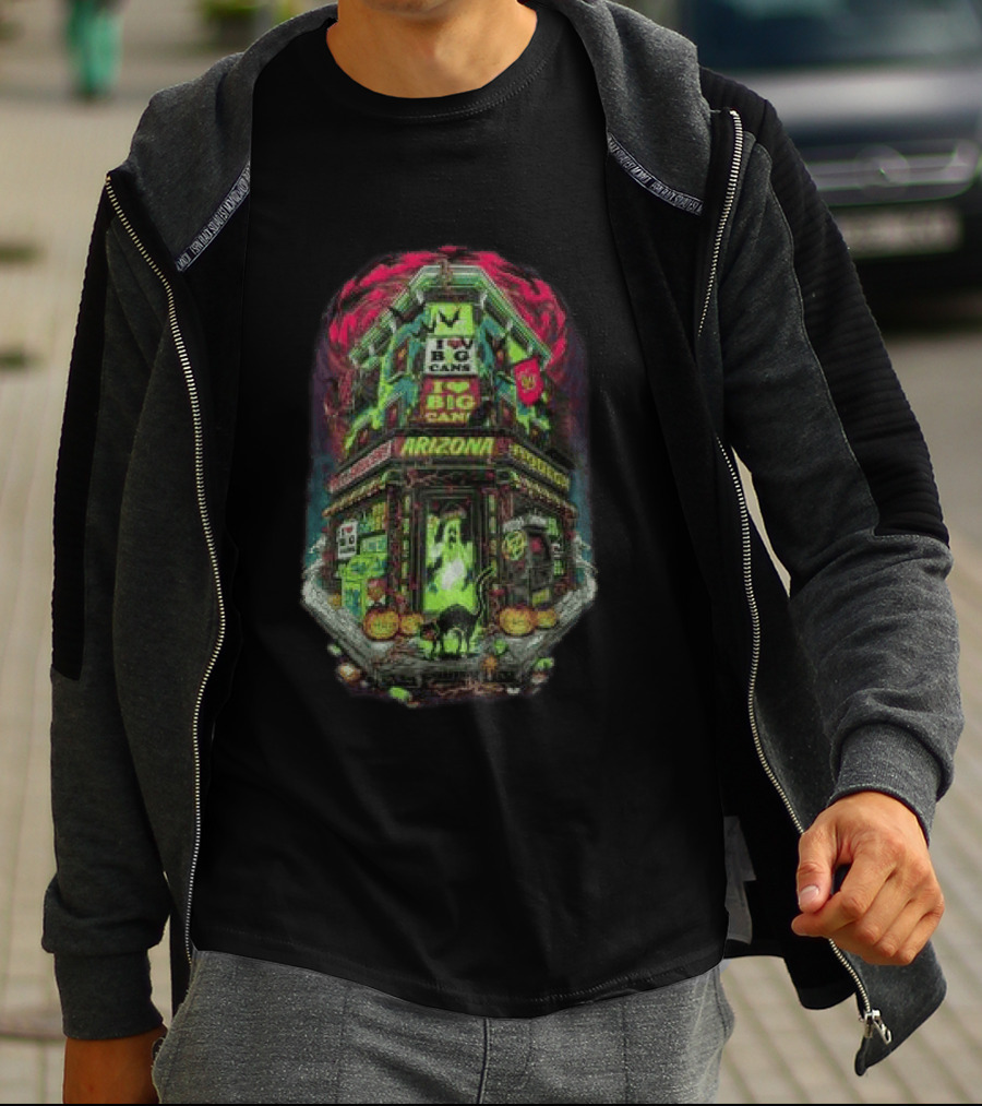 Arizona Black Haunted Big Cans Halloween Bodega Spooky Long Sleeve T-Shirt