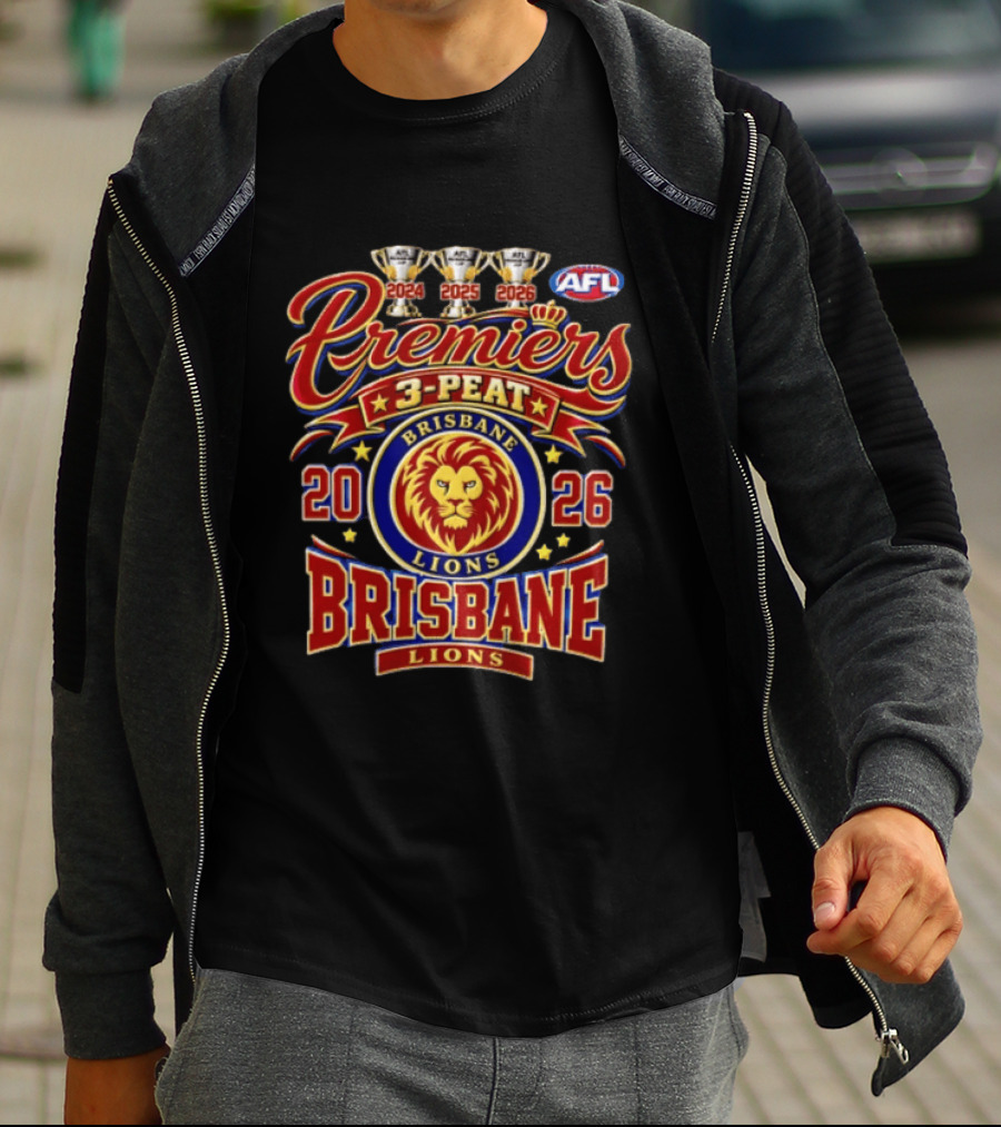 Brisbane Lions AFL 3Peat Premiers 2026 Champion Triumph T-Shirt