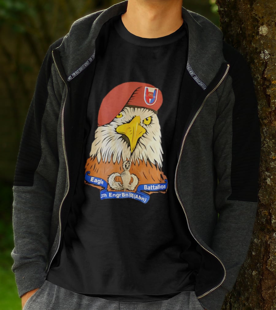 Eagle Battalion 37th Engr Bn Abn Airborne Insignia T-Shirt