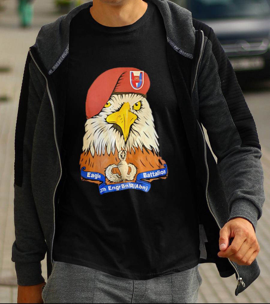 Eagle Battalion 37th Engr Bn Abn Airborne Insignia T-Shirt